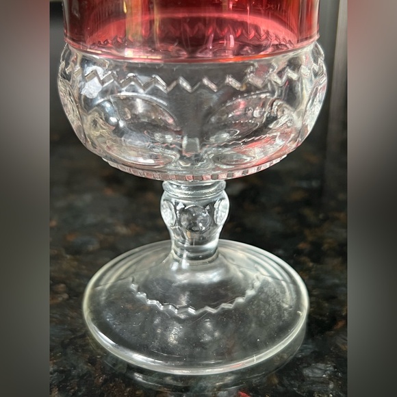 VINTAGE Kings Crown Ruby Flashed Cordial Glass by Tiffin Franciscan (1943-1962) - Picture 5 of 8